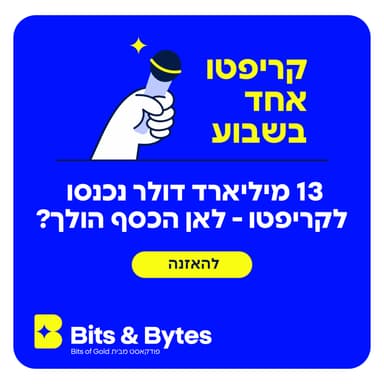 קריפטו אחד בשבוע: 13 מיליארד דולר נכנסו לקריפטו - לאן הכסף הולך?