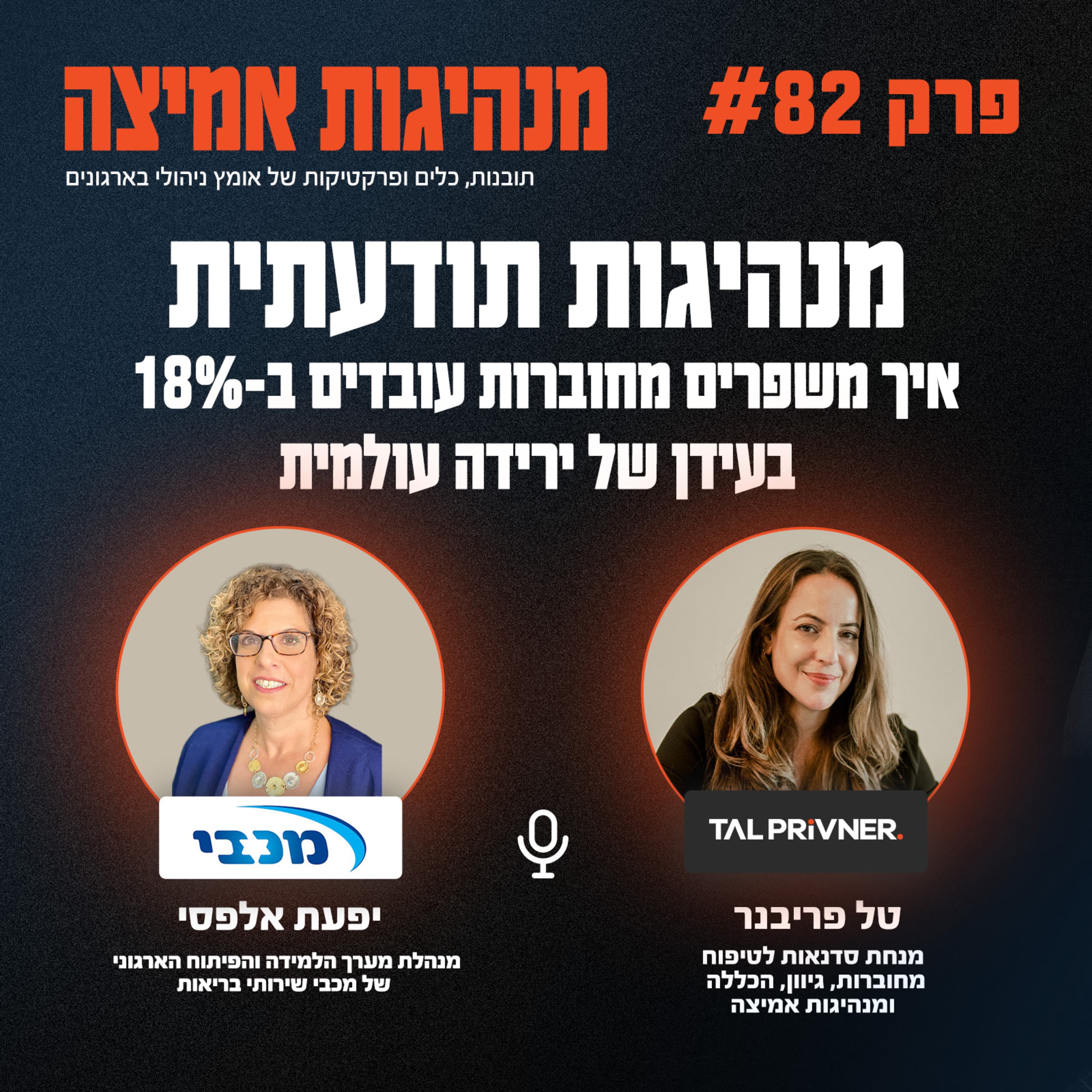 פרק 82 - מנהיגות תודעתית- איך משפרים מחוברות עובדים ב-18% בעידן של ירידה עולמית עם יפעת אלפסי