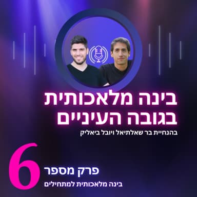 בינה מלאכותית למתחילים | בינה מלאכותית בגובה העיניים | פרק 6