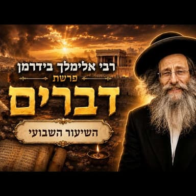 הרב אלימלך בידרמן | פרשת דברים תשפ"ו (2026) | עלונימייל