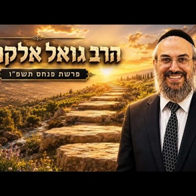 הרב גואל אלקריף | פרשת פנחס תשפ"ו (2026) | עלונימייל