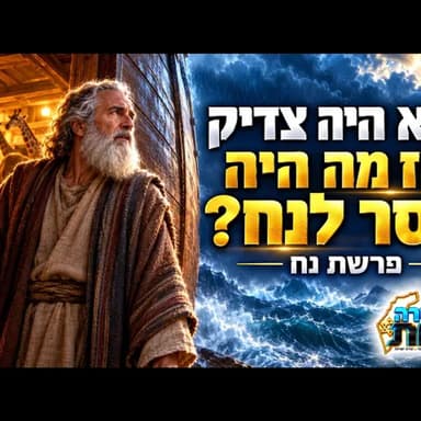 הוא היה צדיק, אז מה היה חסר לנח? ההבדל המטלטל בין להציל את עצמך לבין להציל אחרים בשעת משבר | פרשת נח