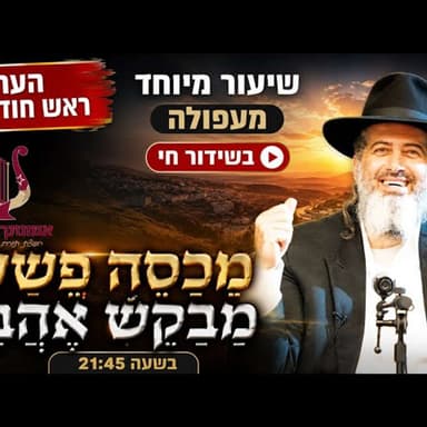 מכסה פשע מבקש אהבה | הרב רונן שאולוב שליט״א | עפולה 4K