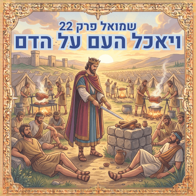 שמואל פרק 22 - ויאכל העם על הדם