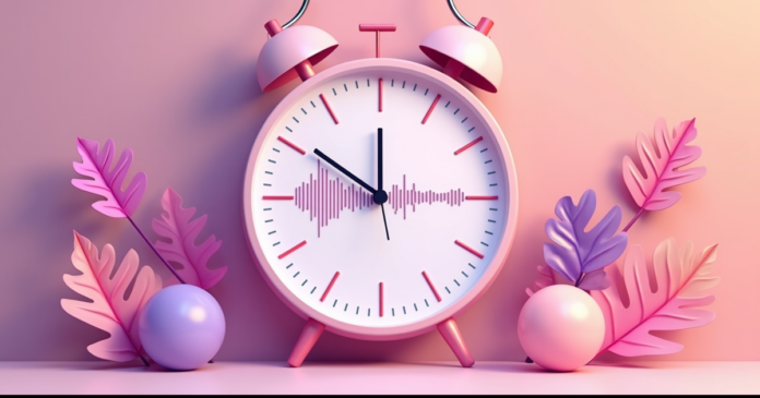 how-long-israeli-podcast-episode איור: שעון קיר שמחוגיו עשויים מפסי גל קול