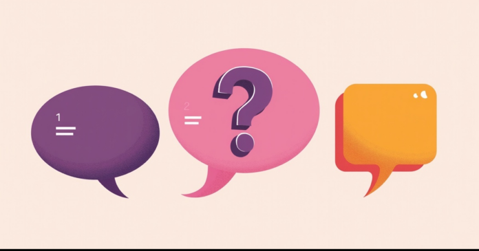 israeli-podcast-episode-titles-questions איור: שורת בועות דיבור, אחת מהן בצורת סימן שאלה
